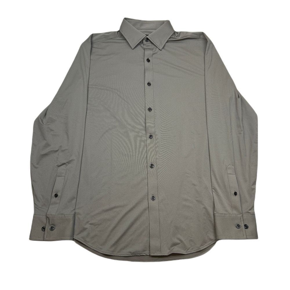 Alfani Alfatech Performance Shirt Mens Small London Plane Gray Stretch Woven NEW